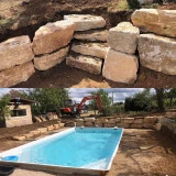 Enrochement, Mur de clôture et autres fondation